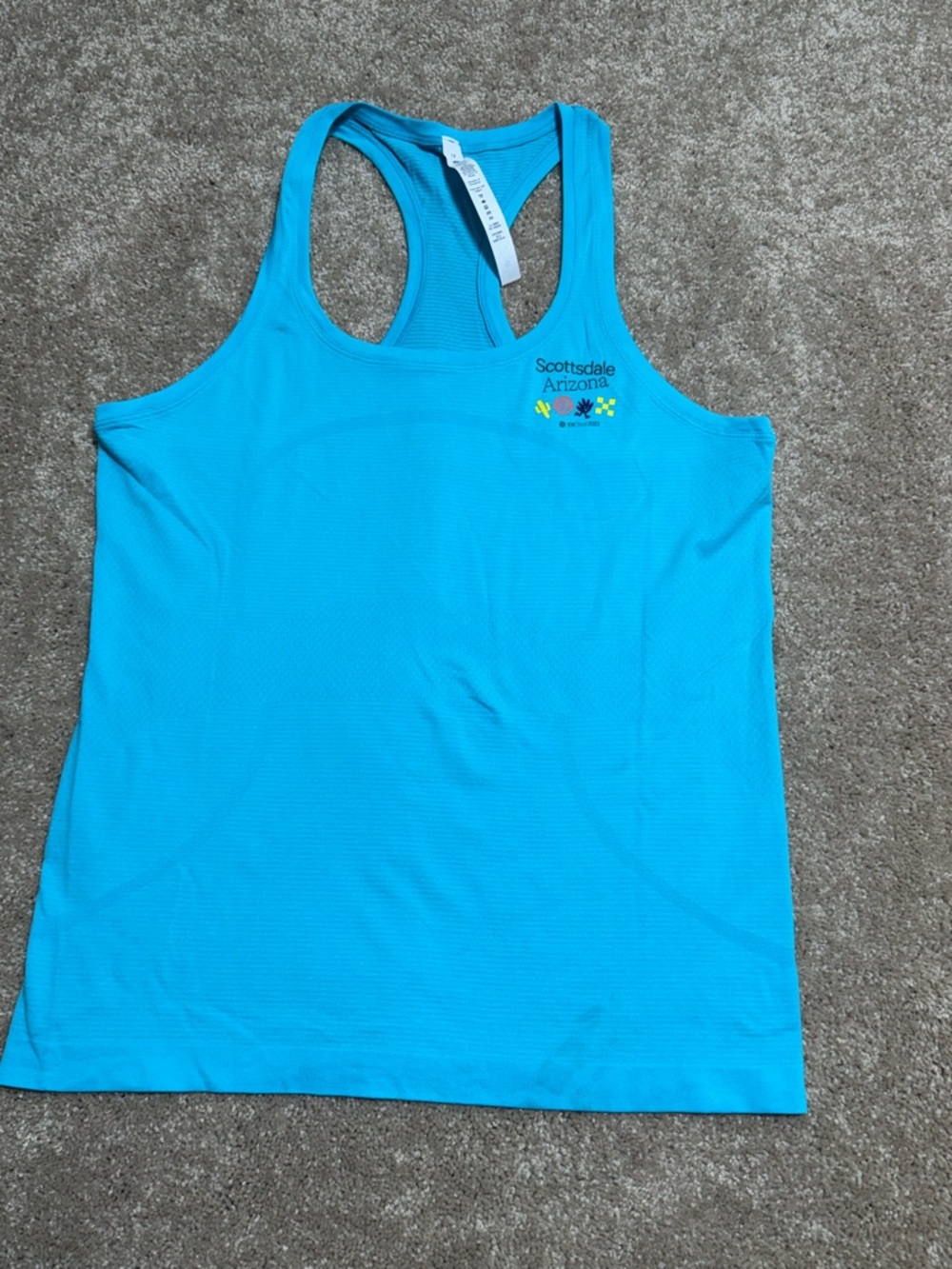 lululemon athletica Turquoise Racerback Tank Top - Picture 1 of 6